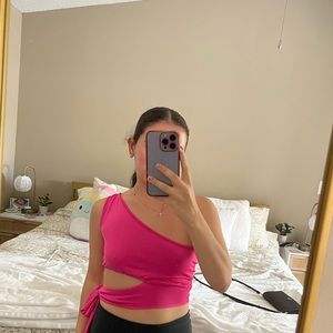 💓💓pink tie top